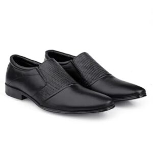 Black Leather Slip-On Formal Shoes – Sleek Everyday Classic